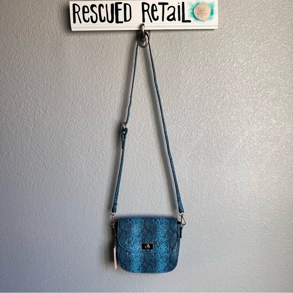Mellow World Bags Nwt Mellow World Cassidy Turquoise Snakeskin